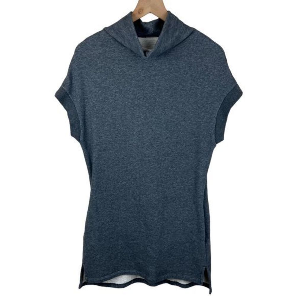 James Perse Standard Womens Gray‎ Cap Sleeve Cowl Neck Terry Tunic Size 1 Small